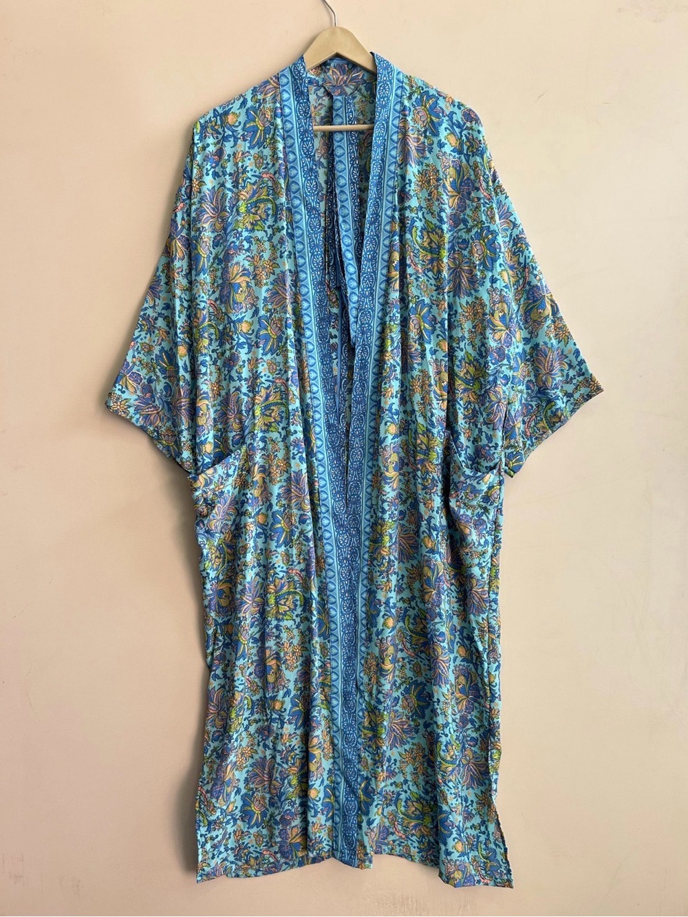 New Recycled Saree Silky Kimono OS
